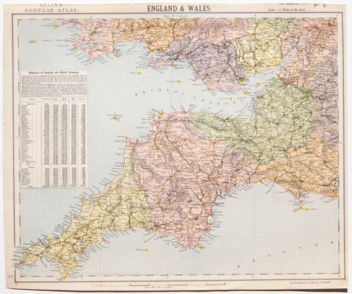 England and Wales (Cornwall, Devon, Dorset, etc.) 1884